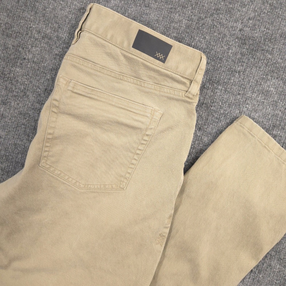 RHONE Everyday Five Pocket Pants Mens 30X32 Khaki Garment Washed Stretch Casual